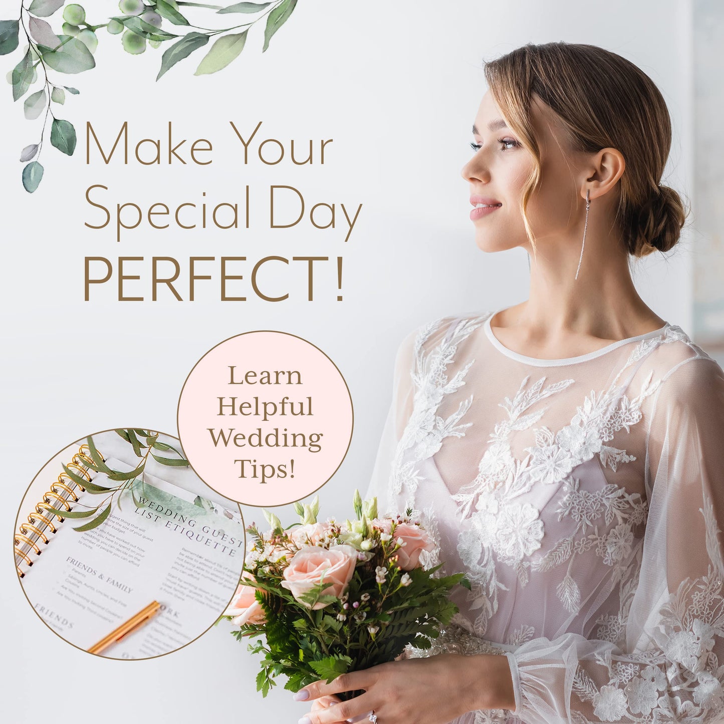 Your Perfect Day Wedding Planner for Bride - Planning Book and Organizer, Bridal Binder with Countdown Calendar
