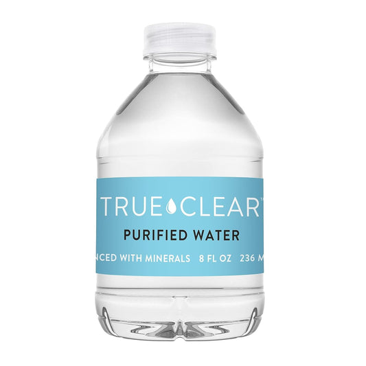 Staples True Clear Purified Water, BPA Free Recyclable Mini Bottles, Easy to Carry, 8 Fl Oz, 24-Pack
