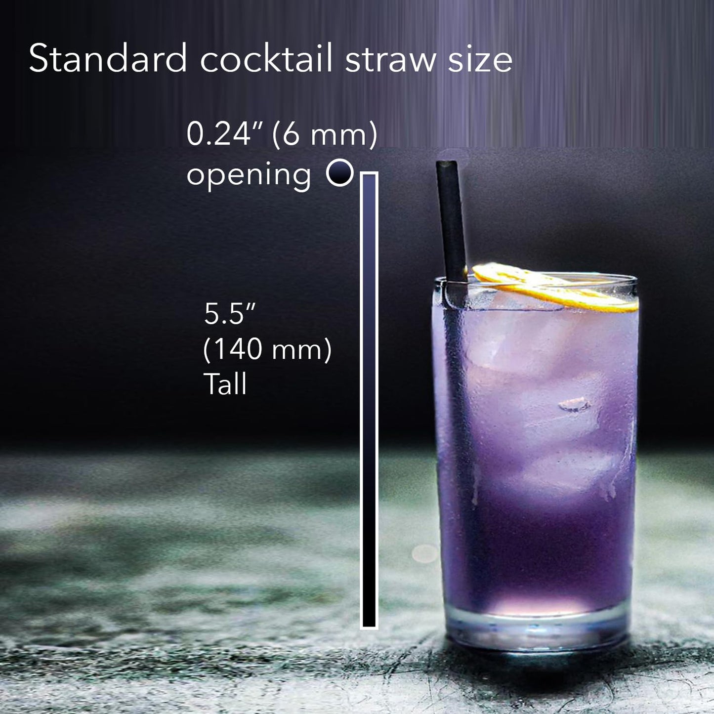 imPASTA Straws Biodegradable Cocktail Straws 5.5 Inch - 100 Count, Vegan-Friendly, Gluten-Free & Compostable, Never Cracks, 100% Flavourless, Eco-Friendly Drinking Straws Alternative to Plastic Straws