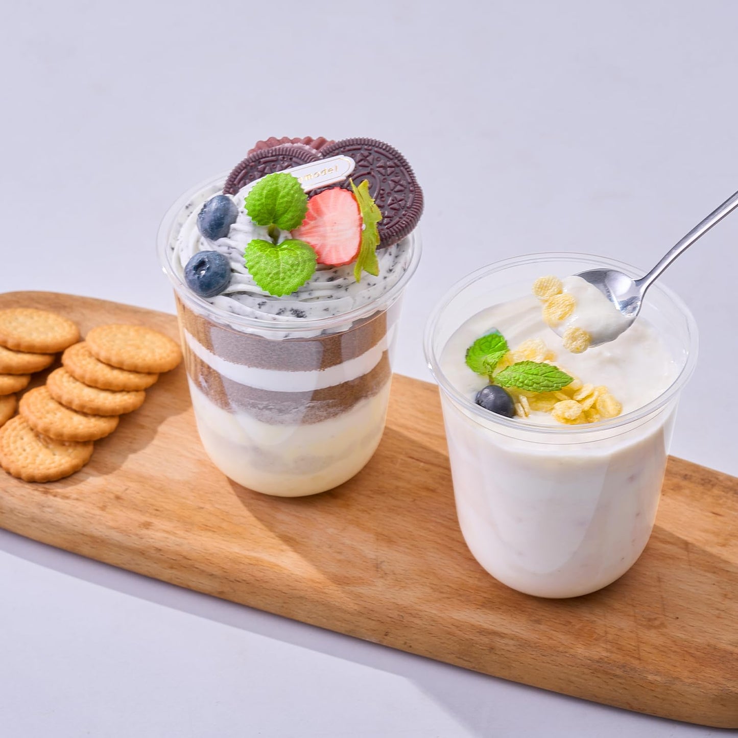 WELLIFE 12 oz Clear Plastic Cups, 100 Pcs Disposable Wine Glasses Stemless Cocktail Punch Cups for Cold Drinking Party Supplies, Easter, Father's Day