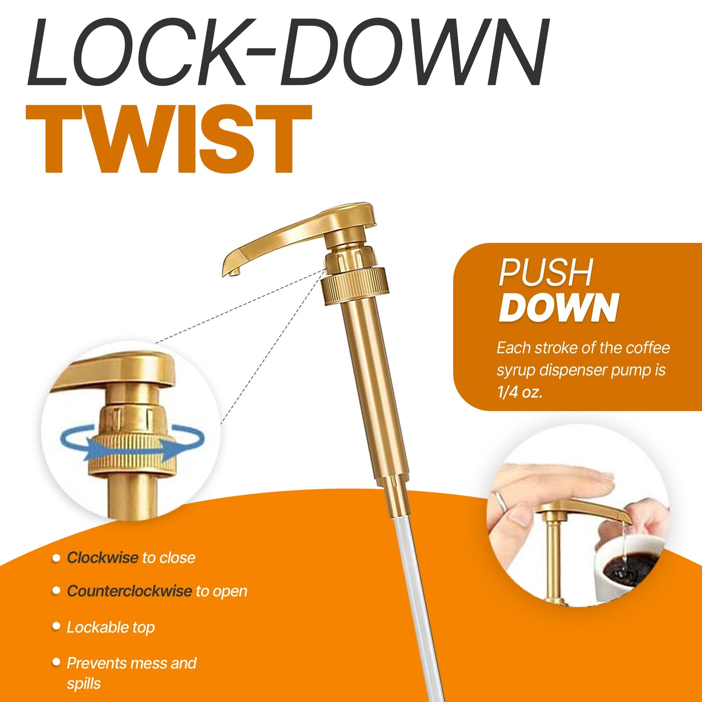 Coffee Syrup Variety Pack - Vanilla and Caramel Syrups for Coffee with 2 Jimoco Syrup Pump Dispenser Compatible with 25.4 Ounces Syrup Bottle for Vanilla and Caramel Flavored